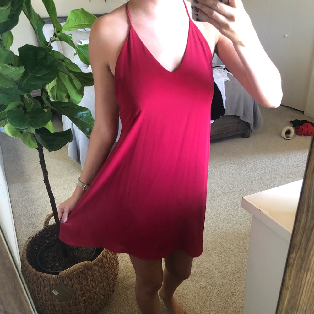 Audrey Red Flowy Mini Dress - Size S - Romantic Valentine's Style
